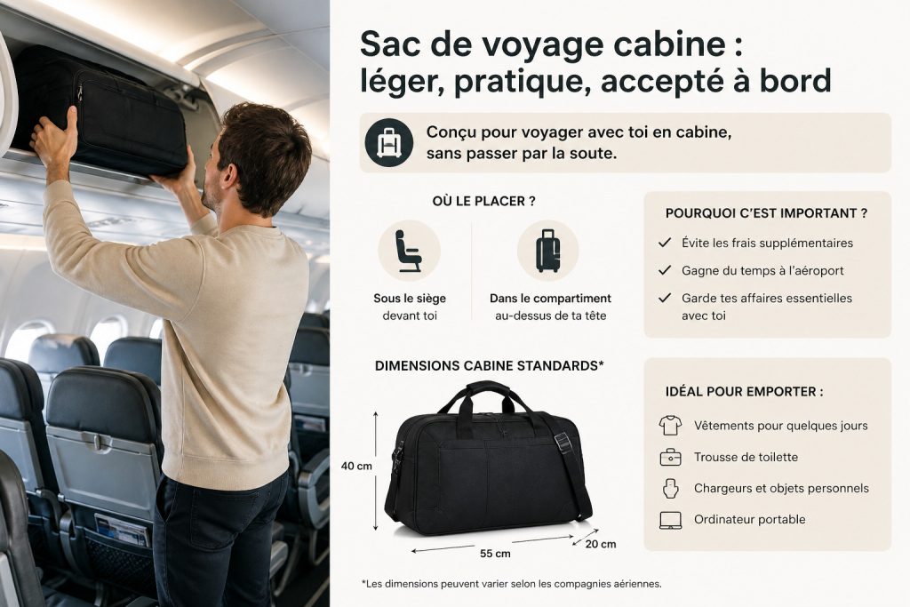 Comprendre ce qu'est un sac de voyage cabine 